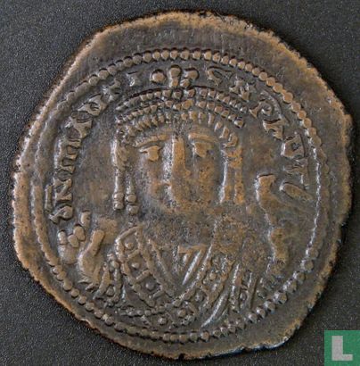 L'Empire byzantin, AE Follis (40 Nummi), 582-602 AD, Mauricius Tiberius, Theoupolis (Antioche), 593-594 AD - Image 1
