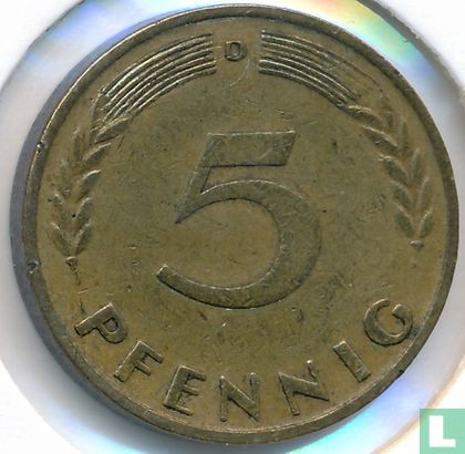 Duitsland 5 pfennig 1950 (D) - Afbeelding 2