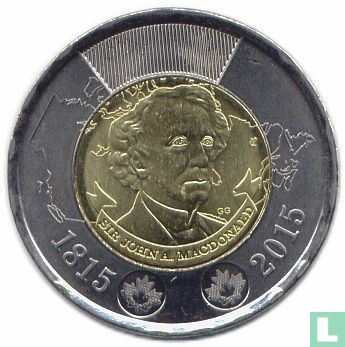 Canada 2 dollars 2015 "200th anniversary Birth of Sir John A. MacDonald" - Image 1
