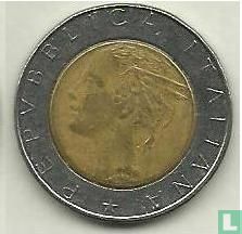 Italië 500 lire 1988 (verschoven jaar) - Afbeelding 2