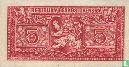 ČESKOSLOVENSKO. 5 korun 1949.  - Afbeelding 2