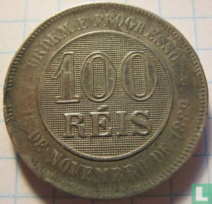 Brésil 100 réis 1893 - Image 2