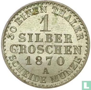 Schwarzburg-Sondershausen 1 silbergroschen 1870 - Afbeelding 1