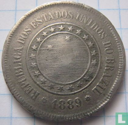 Brazil 100 réis 1889 (type 2) - Image 1