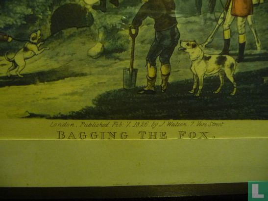 ESTAMPE CHASSE A COURRE BAGGING THE FOX PAR CHARLES LORAINE SMITH 1826 - Image 3