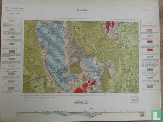 Geologische kaart van Nederland 28 Almelo Kwartblad III