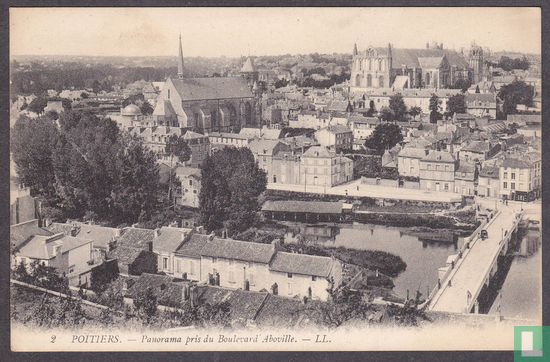 Poitiers, Panorama pris du Boulevard Aboville
