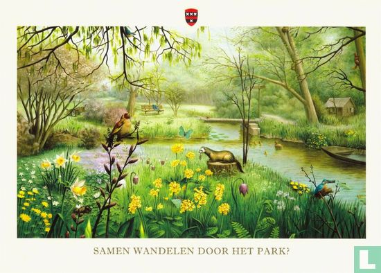 B140053 - Gemeente Amstelveen "Samen wandelen door het park?" - Image 1