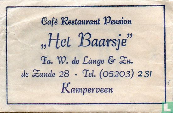 Café Restaurant Pension "Het Baarsje" - Afbeelding 1