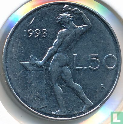 Italien 50 Lire 1993 - Bild 1