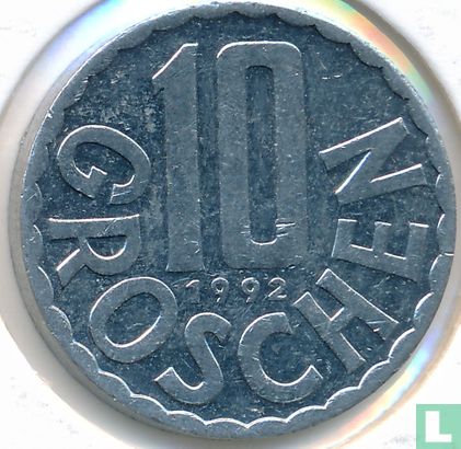Oostenrijk 10 groschen 1992 - Afbeelding 1