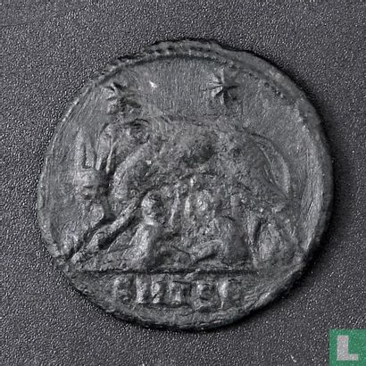 Romeinse Rijk, AE3 (18), 330-333 n. Chr., herdenkingsmunt stichting van Rome, Thessalonica - Afbeelding 2