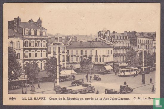 Le Havre, Cours de la Republique, entree de la Rue Jules-Lecesne - Afbeelding 1