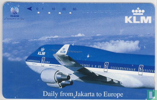 KLM Boeing 747-400, Daily from Jakarta to Europe - Afbeelding 1