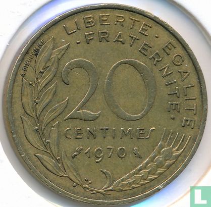 Frankreich 20 Centime 1970 - Bild 1