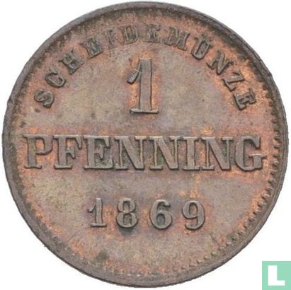 Beieren 1 pfenning 1869 - Afbeelding 1