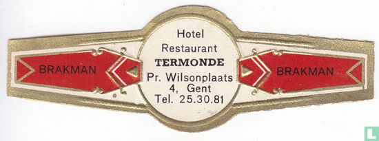 Hôtel restaurant Termonde Pr. Place Wilson 4, Gent Tél. 25.30.81 - Brakman - Brakman - Image 1