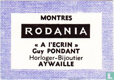 Montres Rodania - Guy Pondant
