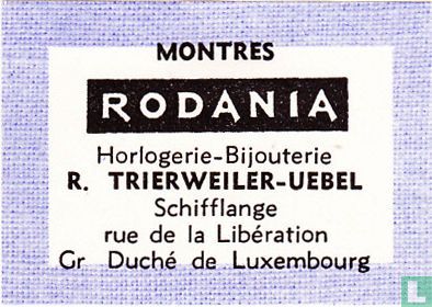 Montres Rodania - Trierweiler-Uebel