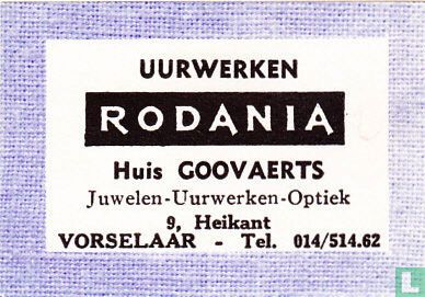 Uurwerken Rodania - Huis Goovaerts