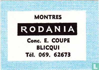 Montres Rodania - Conc. E. Coupe