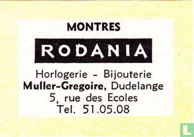 Montres Rodania - Muller-Gregoire