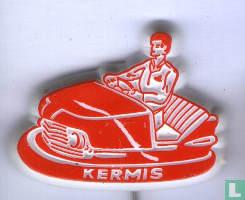 Kermis (auto-tamponneuse) [rouge sur blanc]
