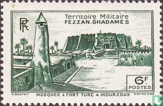 Mourzouk mosque and fort