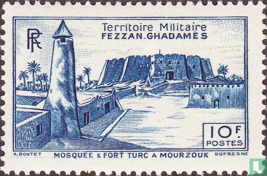 Mourzouk mosque and fort