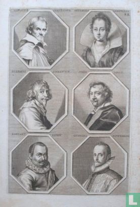 Portretten van: Orazio Lomi Gentileschi (1563-1639); Artemisia Gentileschi (1593 - ca. 1656); Henricus Steenwyck (1580-1649); Simon Vouet (1590-1649); Roelant Savery (1576-1639); Joris Hoefnagel (1542 - ca. 1600).