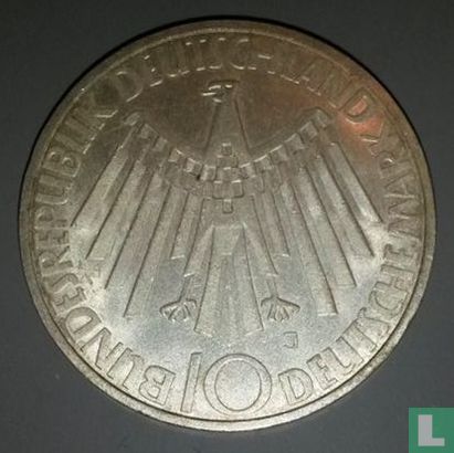 Allemagne 10 mark 1972 (J - type 1) "Summer Olympics in Munich - Spiraling symbol" - Image 2