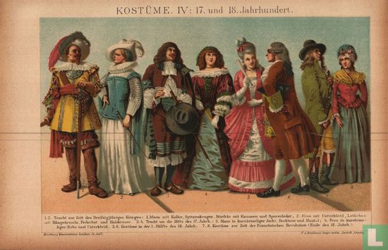 kostüme 17 18 jahrhundert kleding 17e 18e eeuw  