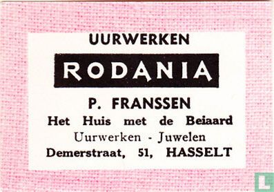 Uurwerken Rodania P. Franssen