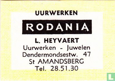 Uurwerken Rodania L. Heyvaert