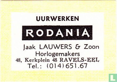 Uurwerken Rodania - Jaak Lauwers & Zoon