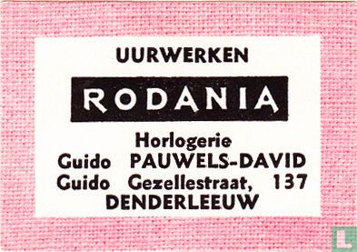 Uurwerken Rodania Guido Pauwels-David - Afbeelding 1