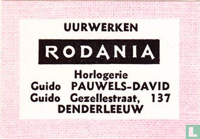 Uurwerken Rodania Guido Pauwels-David - Afbeelding 2