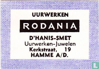 Uurwerken Rodania - D'Hanis-Smet