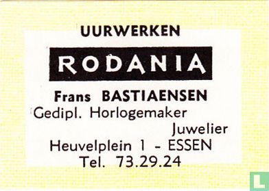 Uurwerken Rodania Frans Bastiaensen