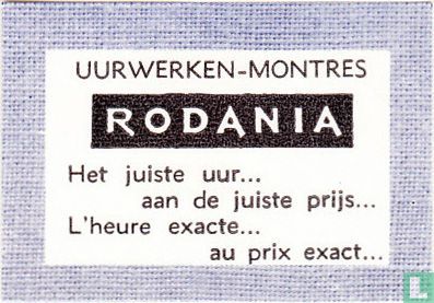 Uurwerken Montres Rodania