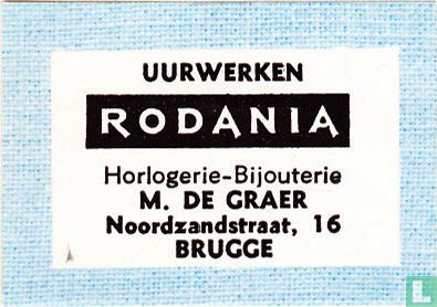 Uurwerken Rodania M. De Graer