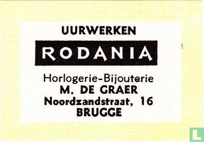 Uurwerken Rodania M. De Graer