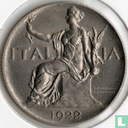 Italie 1 lira 1922 - Image 1