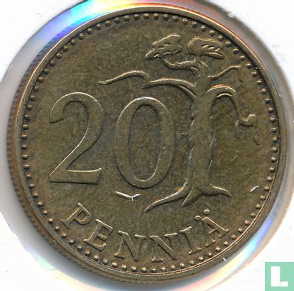 Finlande 20 penniä 1971 - Image 2