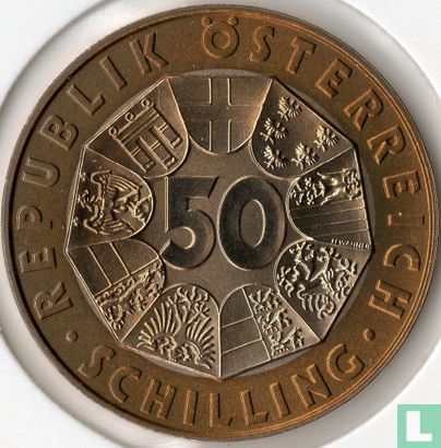 Oostenrijk 50 schilling 1999 "European monetary union" - Afbeelding 2