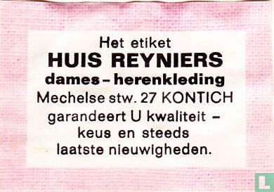 Het etiket Huis Reyniers