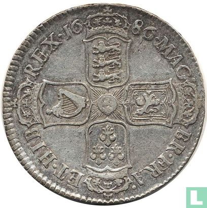 Engeland ½ crown 1686 - Afbeelding 1