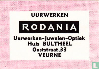 Uurwerken Rodania - Huis Bultheel