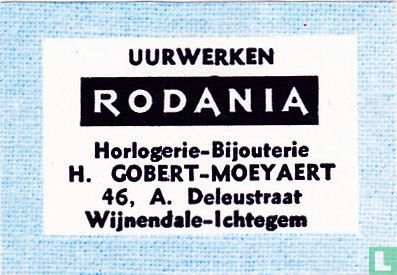 Uurwerken Rodania - H. Gobert-Moeyaert - Image 1