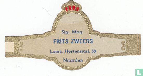 Sig. Mag. Frits Zweers Lamb. Hortensiusl. 58 Naarden - Afbeelding 1